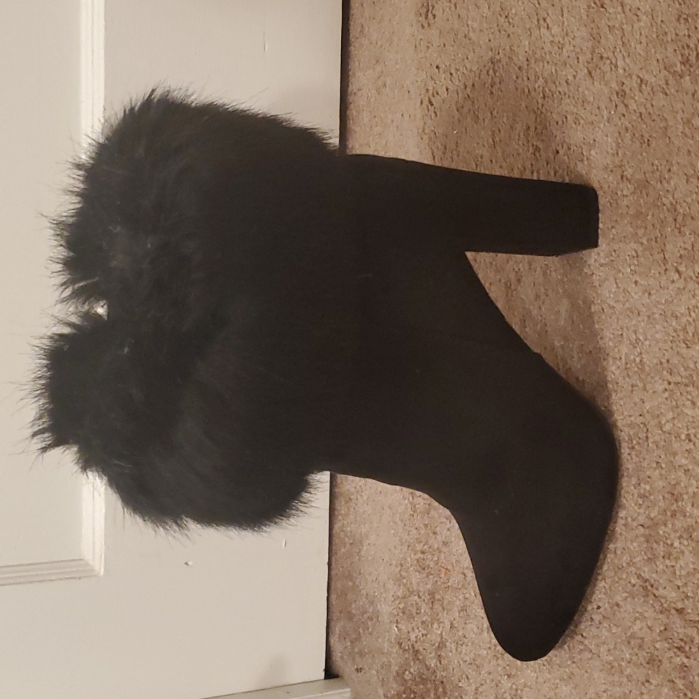 Black heeled booties
